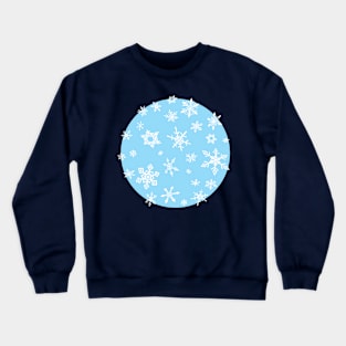 White Snowflakes Crewneck Sweatshirt